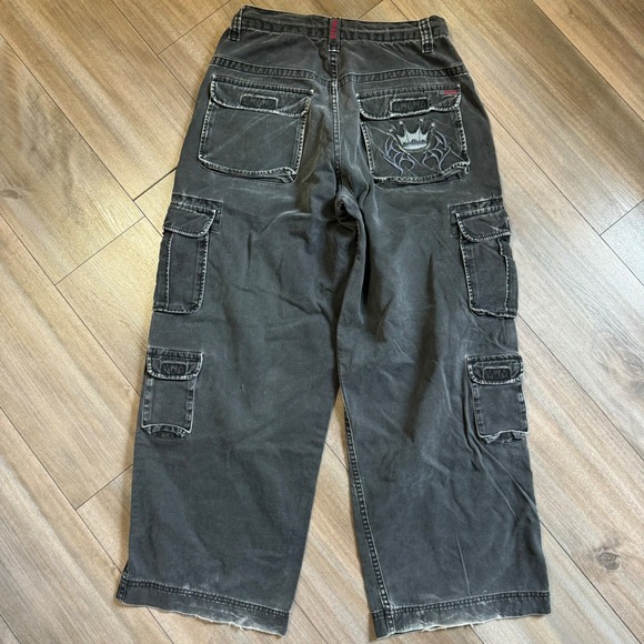 JNCO Commando Army Twill Cargo Pants Mens 32x30 Black Baggy Wide Leg M-1365TA - Picture 9 of 15